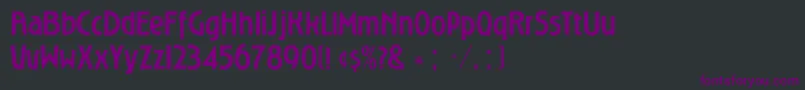 Fonte Roslyngo – fontes roxas em um fundo preto