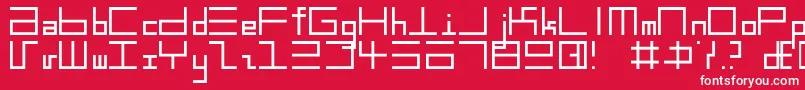 フォントEppstrg – 赤い背景に白い文字