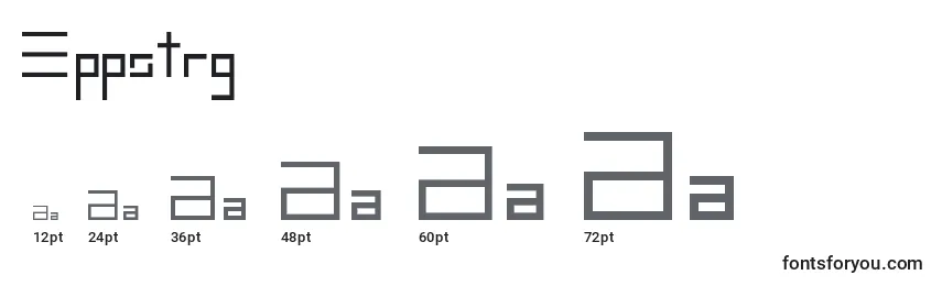 Размеры шрифта Eppstrg