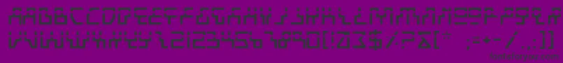 フォントBeamRiderLaser – 紫の背景に黒い文字