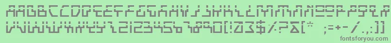 BeamRiderLaser Font – Gray Fonts on Green Background