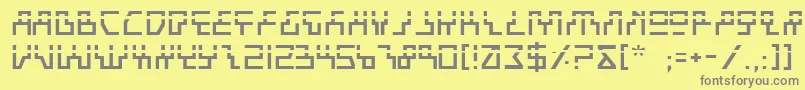 BeamRiderLaser Font – Gray Fonts on Yellow Background