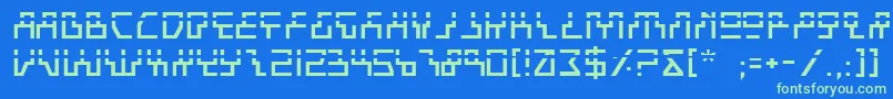 BeamRiderLaser Font – Green Fonts on Blue Background