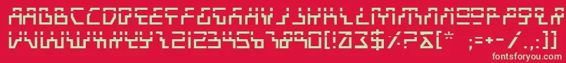BeamRiderLaser Font – Green Fonts on Red Background
