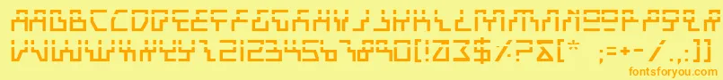 BeamRiderLaser Font – Orange Fonts on Yellow Background