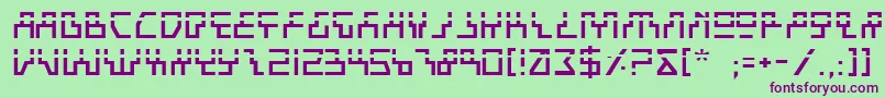 BeamRiderLaser Font – Purple Fonts on Green Background