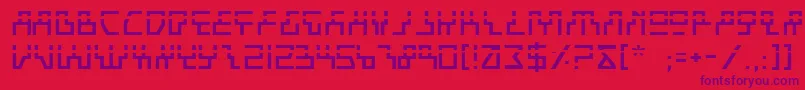 フォントBeamRiderLaser – 赤い背景に紫のフォント