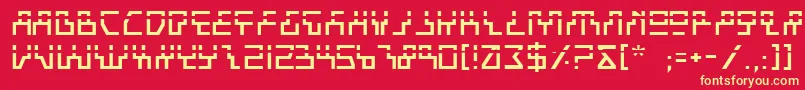 BeamRiderLaser Font – Yellow Fonts on Red Background