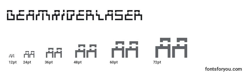Размеры шрифта BeamRiderLaser