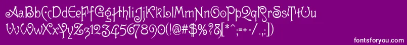 GuttenbergMf Font – White Fonts on Purple Background