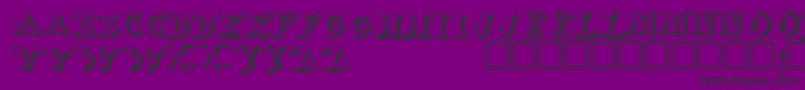 WahoodisplaycapssskRegular Font – Black Fonts on Purple Background