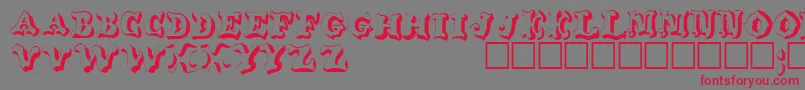 WahoodisplaycapssskRegular Font – Red Fonts on Gray Background