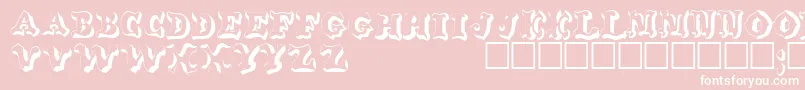 WahoodisplaycapssskRegular Font – White Fonts on Pink Background