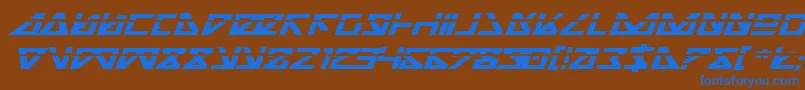 Nickbeil Font – Blue Fonts on Brown Background