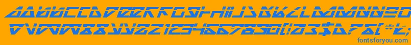 Nickbeil Font – Blue Fonts on Orange Background