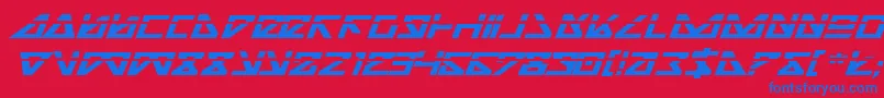 フォントNickbeil – 赤い背景に青い文字