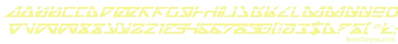 フォントNickbeil – 白い背景に黄色の文字