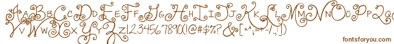 Jandaswirlygirl Font – Brown Fonts on White Background