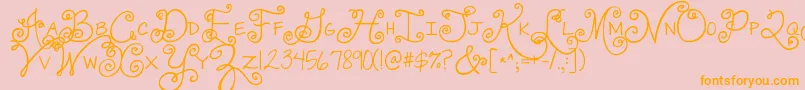 More about Jandaswirlygirl Font Jandaswirlygirl Font – Orange Fonts on Pink Background