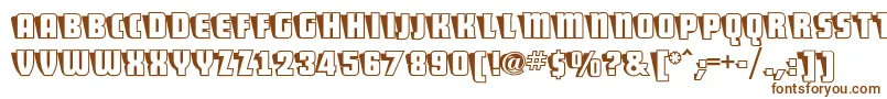 ShoCardcapsnf Font – Brown Fonts on White Background