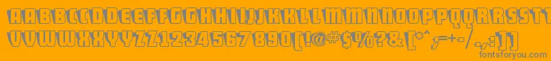 ShoCardcapsnf Font – Gray Fonts on Orange Background