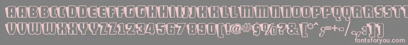 ShoCardcapsnf Font – Pink Fonts on Gray Background