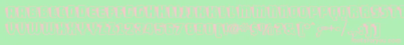 ShoCardcapsnf Font – Pink Fonts on Green Background