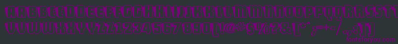 ShoCardcapsnf Font – Purple Fonts on Black Background