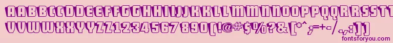ShoCardcapsnf Font – Purple Fonts on Pink Background