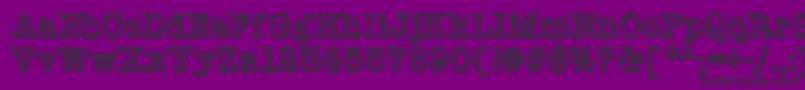 Czcionka Vintageone – czarne czcionki na fioletowym tle