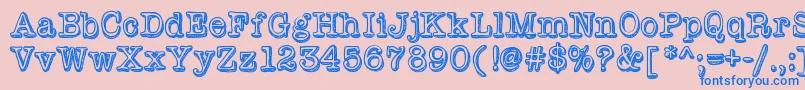 Vintageone Font – Blue Fonts on Pink Background