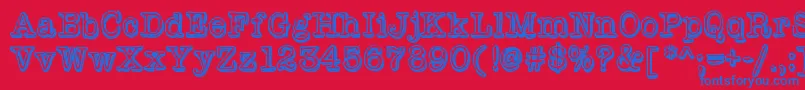 Vintageone Font – Blue Fonts on Red Background