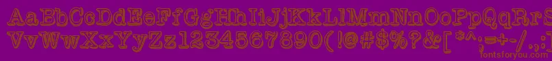 Vintageone Font – Brown Fonts on Purple Background