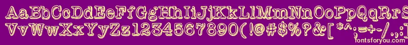 Vintageone Font – Yellow Fonts on Purple Background