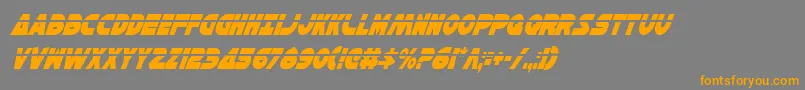 HanSoloCondLaserItalic Font – Orange Fonts on Gray Background