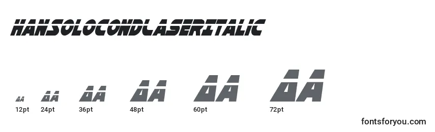 HanSoloCondLaserItalic Font Sizes