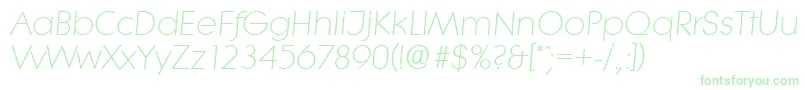 LiteraserialLightItalic Font – Green Fonts on White Background