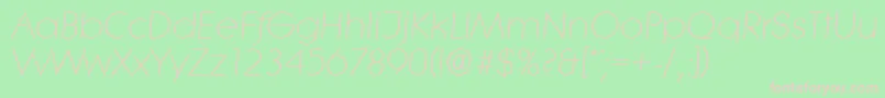 フォントLiteraserialLightItalic – 緑の背景にピンクのフォント