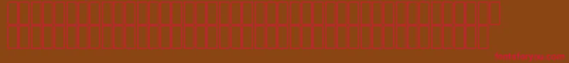 フォントFsDiwany – 赤い文字が茶色の背景にあります。