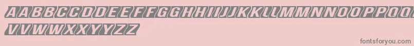 GenghiskhanframedMedobliq Font – Gray Fonts on Pink Background
