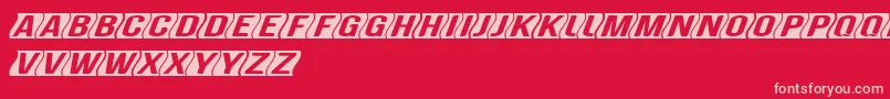 GenghiskhanframedMedobliq Font – Pink Fonts on Red Background