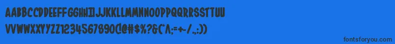 フォントInhouseeditionbold – 黒い文字の青い背景