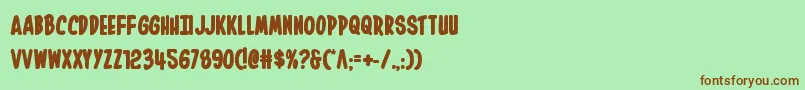 Inhouseeditionbold Font – Brown Fonts on Green Background