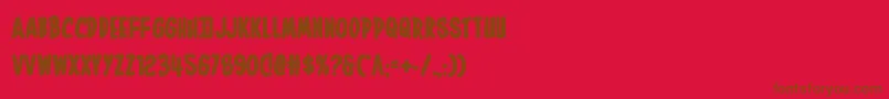Inhouseeditionbold Font – Brown Fonts on Red Background