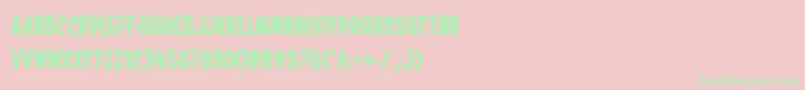 Inhouseeditionbold Font – Green Fonts on Pink Background