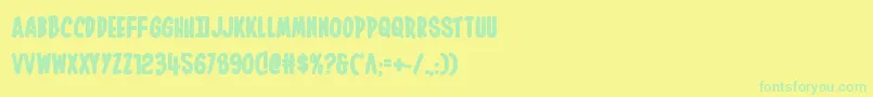 Inhouseeditionbold Font – Green Fonts on Yellow Background