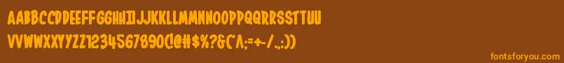 Inhouseeditionbold Font – Orange Fonts on Brown Background