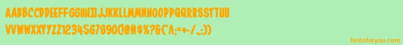 Inhouseeditionbold Font – Orange Fonts on Green Background