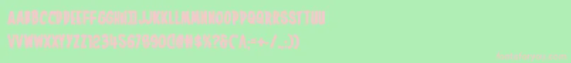 Inhouseeditionbold Font – Pink Fonts on Green Background