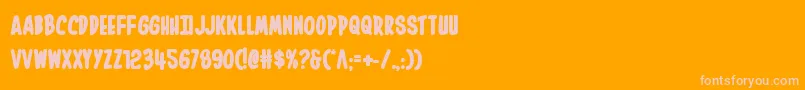 Inhouseeditionbold Font – Pink Fonts on Orange Background